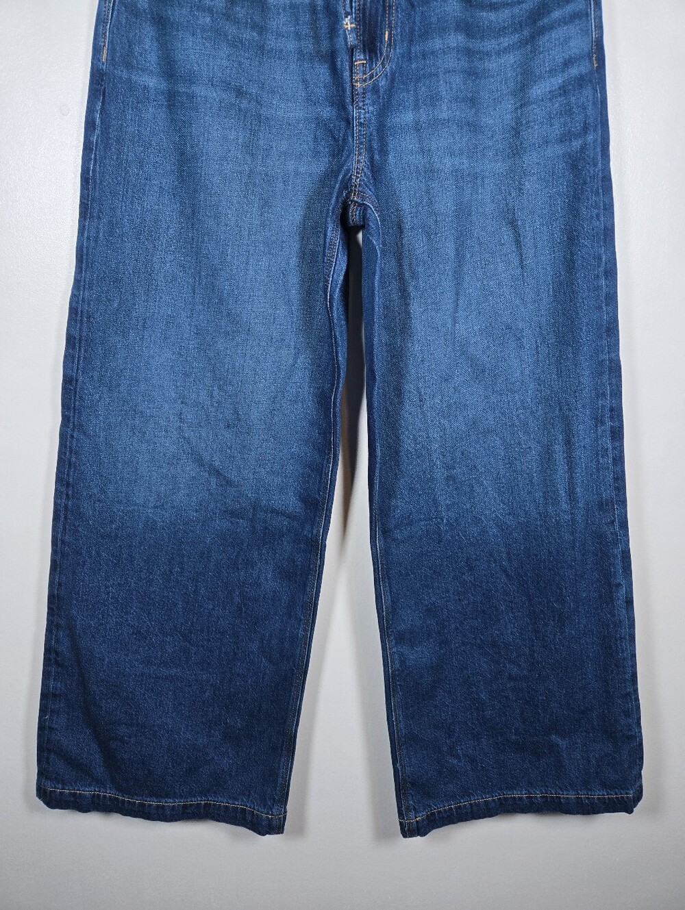 NEW American Eagle Dreamy Drape Ultra Wide Leg Denim Jeans Strigid Size 4/27 - Picture 8 of 14